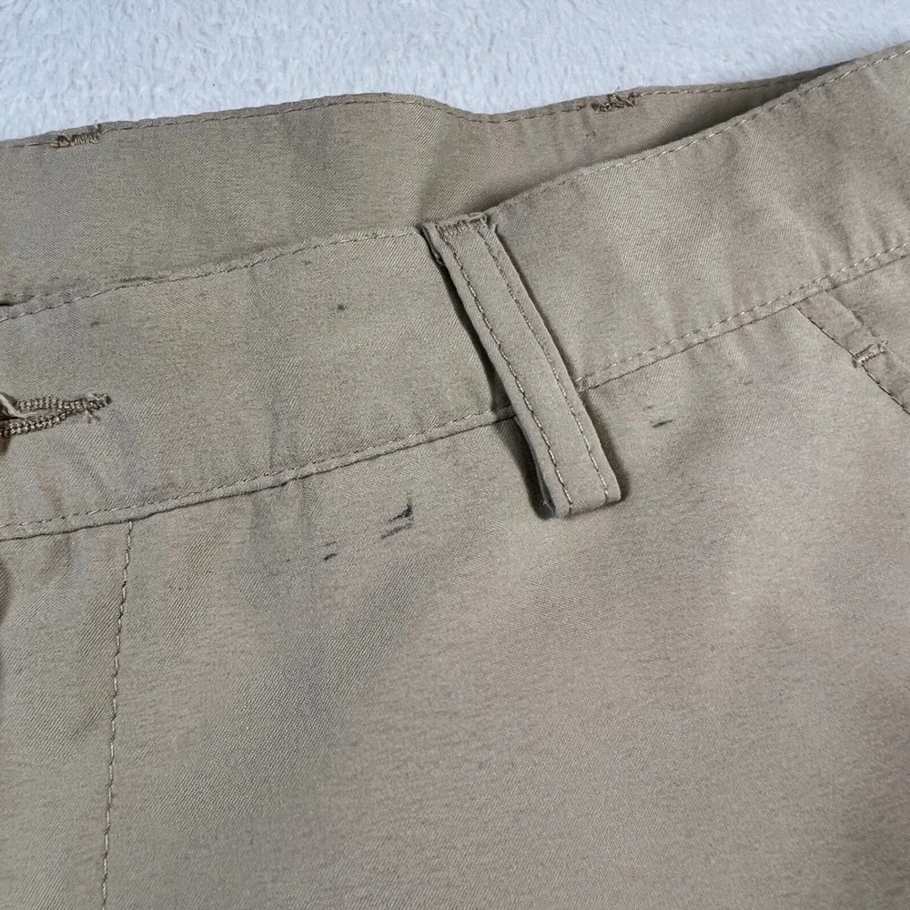 Callaway Golf Mens Tan Khaki Flat Front Performance Pants Size 34x31.5